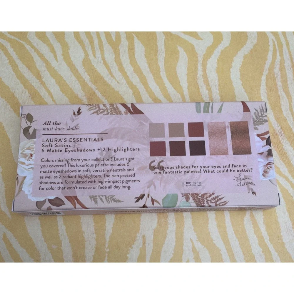 Laura Geller Laura's Essentials Soft Satins 6 Matte Eyeshadows+2Highlighter NIB